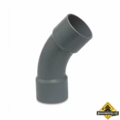 Bocht 45 Graden PVC-U 50 Mm Lijmmof 10 Bar Grijs Type Handgevormd