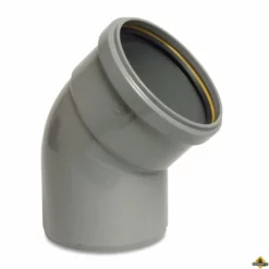 Bocht 45 Graden PVC-U 400 Mm SN4 Manchet X Spie DN400 Grijs KOMO/BENOR Kort