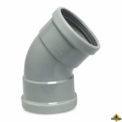 Bocht 45 Graden PVC-U 400 Mm SN4 Manchet DN400 Grijs KOMO/BENOR Kort