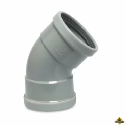 Bocht 45 Graden PVC-U 250 Mm SN4 Manchet DN250 Grijs KOMO/BENOR Kort