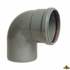 Bocht 87 Graden PVC-U 125 Mm SN4 Manchet X Spie DN125 Grijs KOMO/BENOR Kort