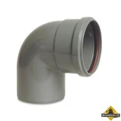 Bocht 87 Graden PVC-U 315 Mm SN4 Manchet X Spie Grijs KOMO/BENOR Kort