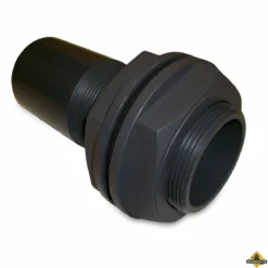 Doorvoer PVC-U 1 1/4 Inch Imperial Lijmspie X Buitendraad 10 Bar Zwart