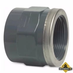 Draadsok PVC-U 50 Mm X 1 1/2 Inch Lijmmof X Binnendraad 16 Bar Type Versterkt P1 (per 10 Stuks)