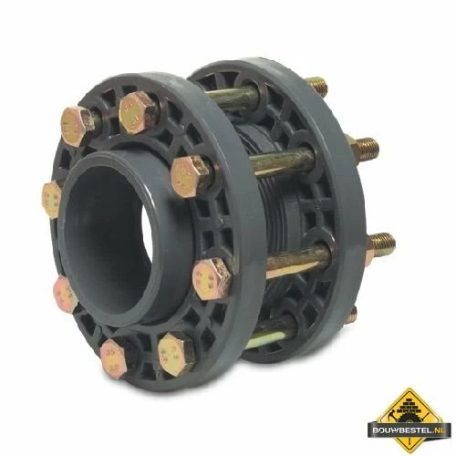 Flensset PVC-U 125/140 Mm Lijmmof 16 Bar DN110 Grijs PN10/16 3 Flensset PVC-U 125/140 Mm Lijmmof 16 Bar DN110 Grijs PN10/16