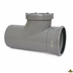 Inspectie T-stuk PVC-U 160 Mm SN4 Manchet DN150 Grijs KOMO/BENOR (per 5 Stuks)
