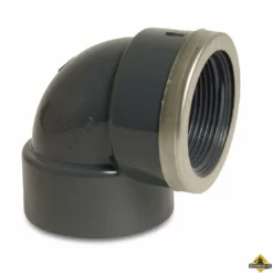 Knie 90 Graden PVC-U 32 Mm X 1 Inch Lijmmof X Binnendraad 16 Bar Grijs Type Versterkt (per 10 Stuks)