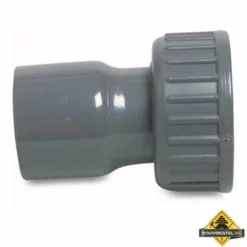 2/3 Koppeling Handgevormd PVC-U 40 Mm X 1 1/2 Inch Lijmmof X Wartel Binnendraad 16 Bar Grijs