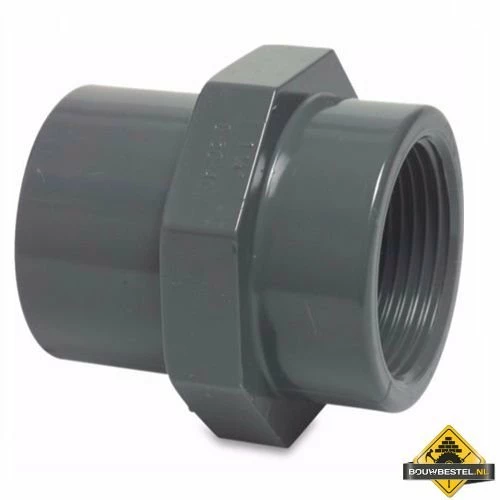 Draadsok PVC-U 32/40 Mm X 1 1/2 Inch Lijmmof/spie X Binnendraad 10 Bar Grijs (per 10 Stuks) 3 Draadsok PVC-U 32/40 Mm X 1 1/2 Inch Lijmmof/spie X Binnendraad 10 Bar Grijs (per 10 Stuks)