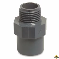 Puntstuk PVC-U 1 1/4 Inch X 1 1/4 Inch Imperial Lijmmof X Buitendraad 10 Bar Grijs