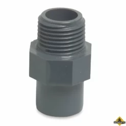 Puntstuk PVC-U 3/4 Inch X 3/4 Inch Imperial Lijmspie X Buitendraad 10 Bar Grijs (per 20 Stuks)