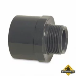 Puntstuk PVC-U 63/75 Mm X 1 1/2 Inch Lijmmof/spie X Buitendraad 10 Bar Grijs L1 (per 10 Stuks)