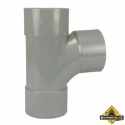 Stroom T-stuk 90 Graden PVC-U 125 Mm Lijmmof Grijs KOMO