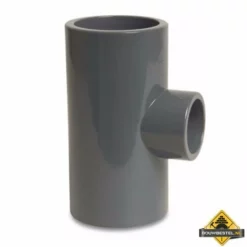 T-stuk 90 Graden PVC-U 160 Mm X 110 Mm X 160 Mm Lijmmof 16 Bar Grijs