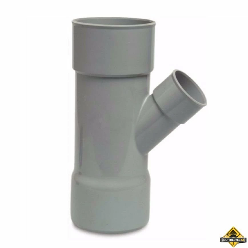 T-stuk 45 Graden PVC-U 160 Mm X 110 Mm X 160 Mm Lijmmof Grijs KOMO 3 T-stuk 45 Graden PVC-U 160 Mm X 110 Mm X 160 Mm Lijmmof Grijs KOMO
