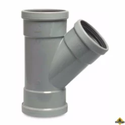 T-stuk 45 Graden PVC-U 200 Mm X 125 Mm X 200 Mm SN4 Manchet Grijs KOMO/BENOR