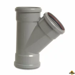 T-stuk 45 Graden PVC-U 63 Mm Lijmmof Grijs KOMO
