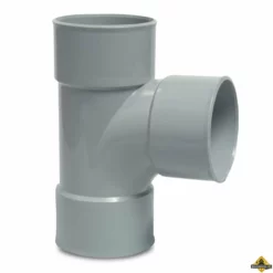 T-stuk 87 Graden PVC-U 110 Mm X 75 Mm X 110 Mm SN4 Manchet X Lijmmof X Manchet Grijs KOMO/BENOR (per 10 Stuks)