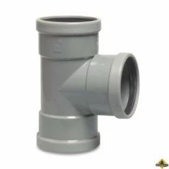 T-stuk 87 Graden PVC-U 110 Mm SN4 Manchet Grijs KOMO/BENOR