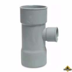 T-stuk 87 Graden PVC-U 125 Mm X 110 Mm X 125 Mm Lijmmof Grijs KOMO