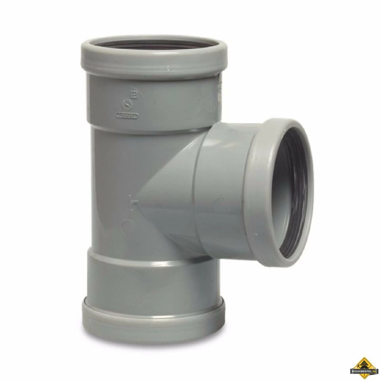 T-stuk 87 Graden PVC-U 200 Mm SN4 Manchet Grijs KOMO/BENOR 3 T-stuk 87 Graden PVC-U 200 Mm SN4 Manchet Grijs KOMO/BENOR