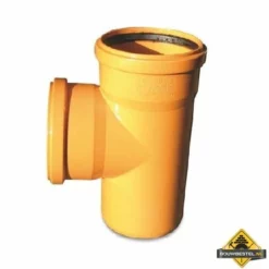 T-stuk 87 Graden PVC-U 200 Mm X 160 Mm X 200 Mm SN4 Manchet X Manchet X Spie Roodbruin