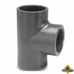 T-stuk 90 Graden PVC-U 400 Mm Lijmmof 10 Bar Grijs