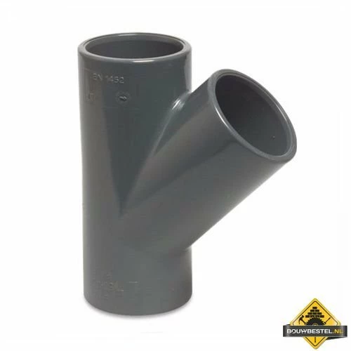T-stuk 45 Graden PVC-U 32 Mm Lijmmof 16 Bar Grijs (per 10 Stuks) 3 T-stuk 45 Graden PVC-U 32 Mm Lijmmof 16 Bar Grijs (per 10 Stuks)