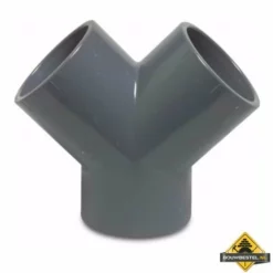 Y-stuk PVC-U 63 Mm Lijmmof 10 Bar Grijs
