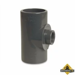 T-stuk 90 Graden PVC-U 25 Mm X 1/2 Inch X 25 Mm Lijmmof X Binnendraad X Lijmmof 10 Bar Grijs (per 10 Stuks)