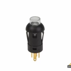 Drukknop - Miniatuur - Rond - Spst (Aan-Uit) - 1P - Met Kabels - Blauwe Led