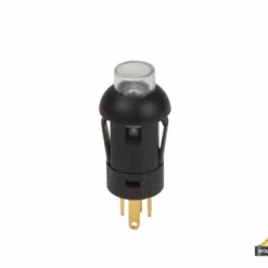 Drukknop - Miniatuur - Rond - Spst (Aan-Uit) - 1P - Met Kabels - Groene Led