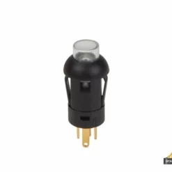 Drukknop - Miniatuur - Rond - Spst (Aan-Uit) - 1P - Met Kabels - Rode Led