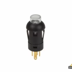 Drukknop - Miniatuur - Rond - Spst (Aan-Uit) - 1P - Met Kabels - Gele Led