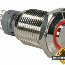 Hoge Ronde Metalen Schakelaar Spdt 1No 1Nc - Oranje Ring