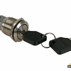 Sleutelschakelaar 2 No 2 Nc (Dpdt) In Roestvrij Staal - 19mm