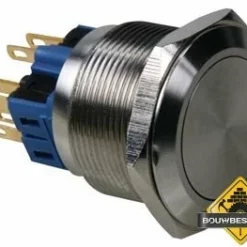 Drukknop - Plat - Roestvrij Staal - Dpst 1No 1Nc