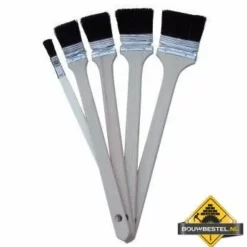 Radiatorkwast SUPER PROF Zwart Haar Houten Steel 15 Mm