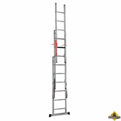 Reformladder 3-delig + Top Safe Met 3x14 Sporten En Werkhoogte 970 Cm (Levertijd Ca. 1 Week)