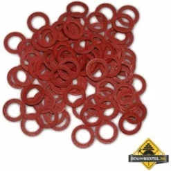 Zakje A 100 Stuks Riko Fiber Pakkingsringen Rood 3/8inch' 14x9x2