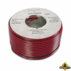 Rood / Zwarte Luidsprekerkabel - 2 X 4.00 Mm² - 100 M