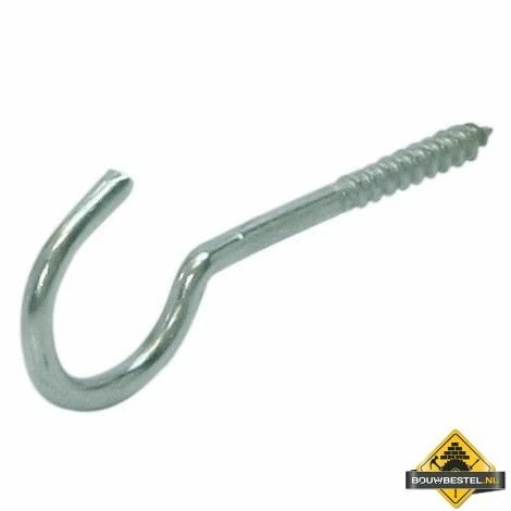Schroefhaak Houtdraad 80X20mm Diameter: 4.4 Verzinkt - 25 Stuks 3 Schroefhaak Houtdraad 80X20mm Diameter: 4.4 Verzinkt - 25 Stuks