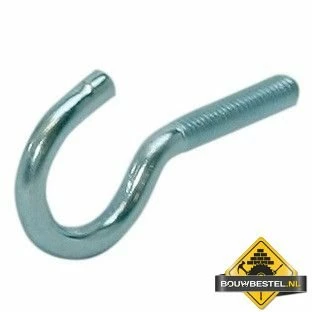 Schroefhaak M5 50X16mm Diameter: 4.4 Verzinkt - 10 Stuks 3 Schroefhaak M5 50X16mm Diameter: 4.4 Verzinkt - 10 Stuks