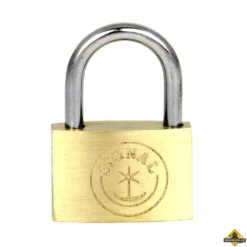 Signal Messing Hangslot Met Hoge Beugel Verschillend Sluitend - 40 Mm