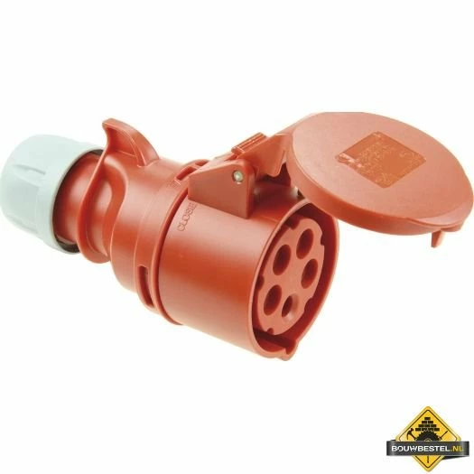 Sirox CEE-contrastekker IP 44, 5-polig, 400 V, 6 H 32 A, Rood 3 Sirox CEE-contrastekker IP 44, 5-polig, 400 V, 6 H 32 A, Rood