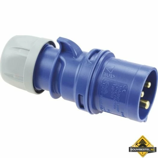 Sirox CEE-stekker IP 44, 3-polig, 230 V, 6 H 32 A, Blauw 3 Sirox CEE-stekker IP 44, 3-polig, 230 V, 6 H 32 A, Blauw