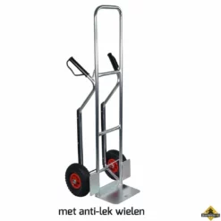 Steek Krattenwagen ALU 200 Kg Softwiel (anti-lek Band) - NL-fabricaat