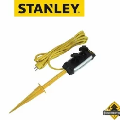 Stanley 2-Voudige Stekkerdoos Ground Spike - Met Klapdeksels En Grondpin