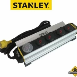Stanley 4-Voudige Stekkerdoos Clamp - Met Klapdeksels En Klem