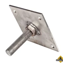 Stelplaat Voor Poer Draadeind M16 Verzinkt